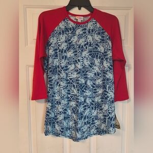 LuLaRoe Disney Mickey Mouse Vibrant Short Sleeve Tee Medium Top